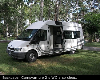 Backpaper Campvan pro 2 s WC a sprchou..